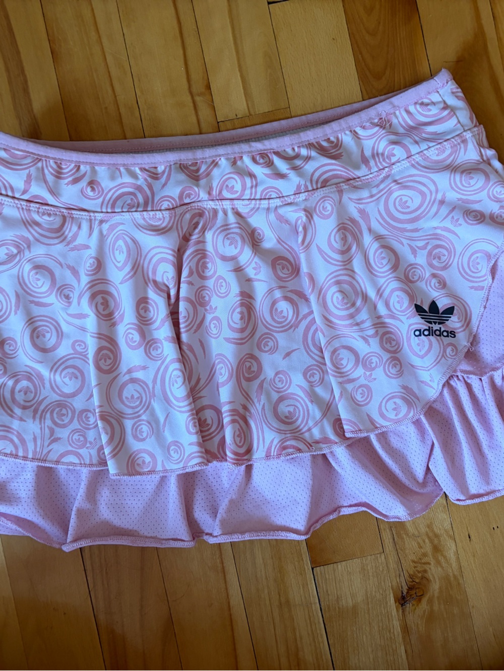 adidas Pink Swirl Circle Skater Tennis Skirt